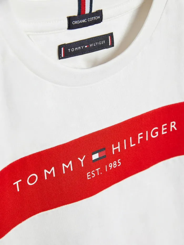 Tommy Hilfiger Essential ColourBlocked TShirt White Boys TShirts and Polos For Sale