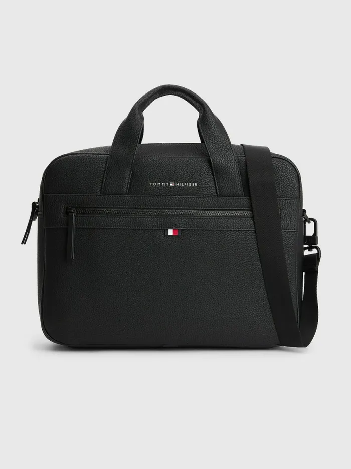 Tommy Hilfiger Essential Computer Bag Black Mens Belts Gift Ideas