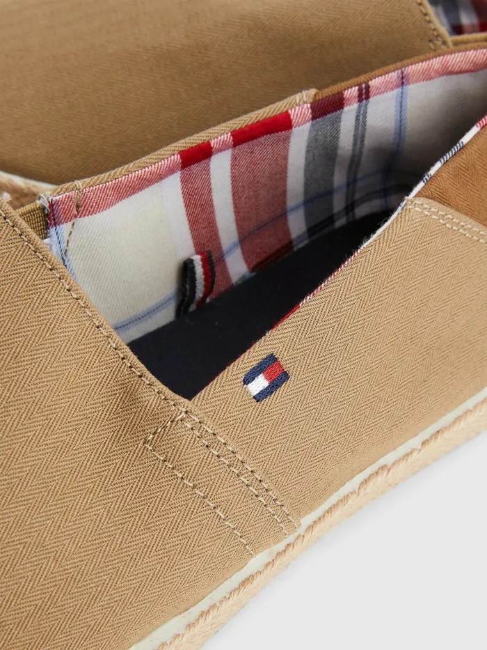 Tommy Hilfiger Essential Contrast Panel Espadrilles Camel Mens Casual Shoes Gift Ideas