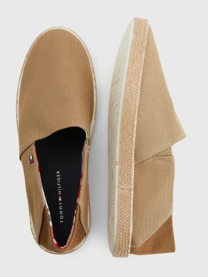 Tommy Hilfiger Essential Contrast Panel Espadrilles Camel Mens Casual Shoes Gift Ideas