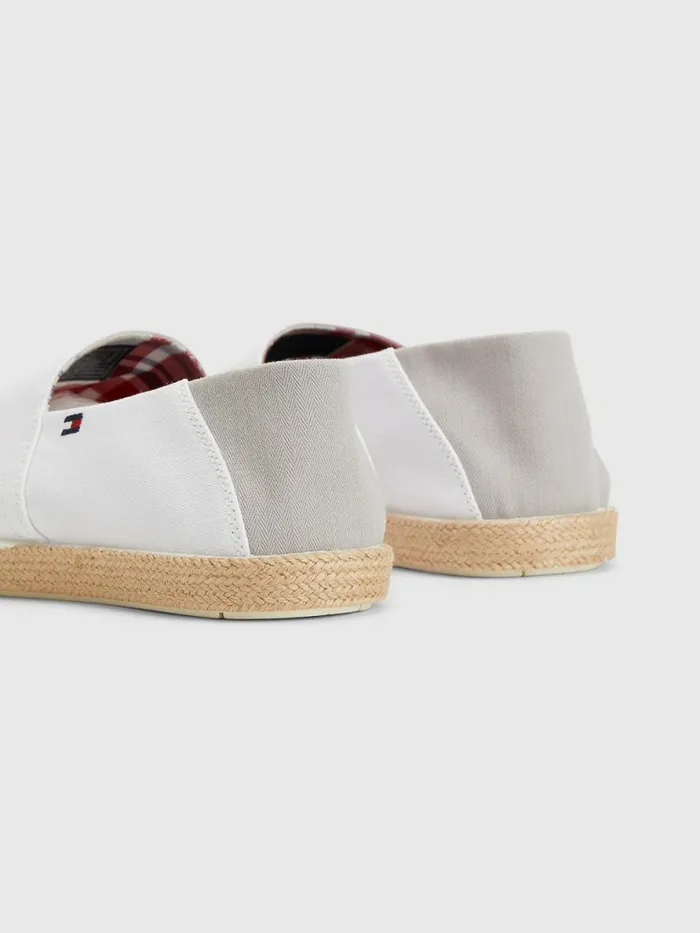 Tommy Hilfiger Essential Contrast Panel Espadrilles White Mens Boots Popular