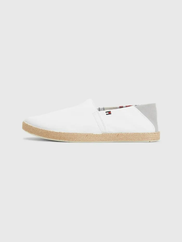 Tommy Hilfiger Essential Contrast Panel Espadrilles White Mens Boots Popular