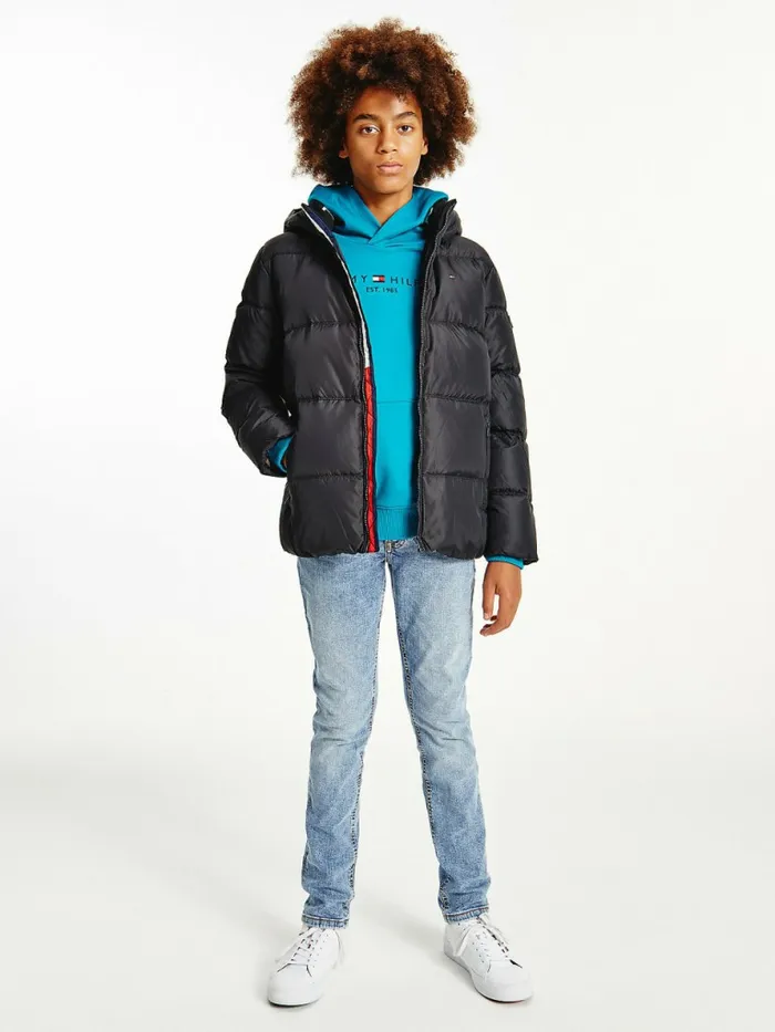 Tommy Hilfiger Essential Down Jacket Black Boys Coats and Jackets Fashion