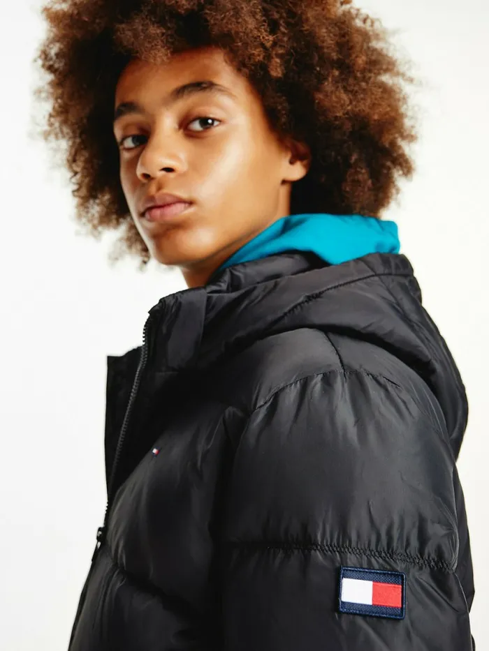 Tommy Hilfiger Essential Down Jacket Black Boys Coats and Jackets Fashion