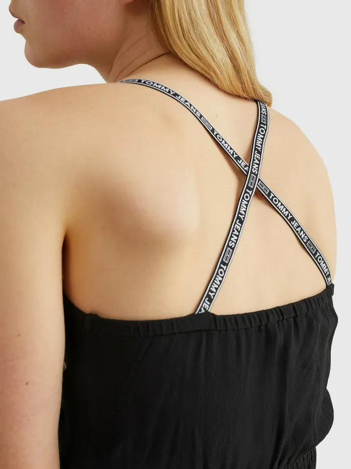 Tommy Hilfiger Essential Fit And Flare Dress Black Womens Dresses and Jumpsuits Online