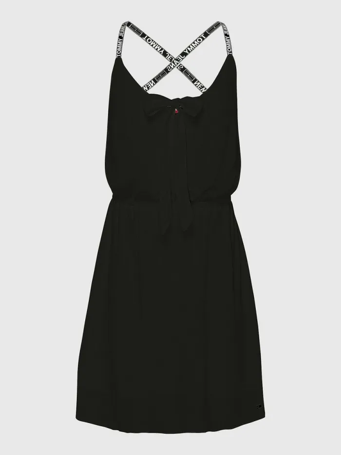 Tommy Hilfiger Essential Fit And Flare Dress Black Womens Dresses and Jumpsuits Online
