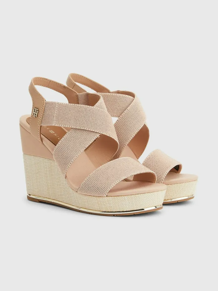 Tommy Hilfiger Essential High Heel Wedges Sandrift Womens Sandals Casaul