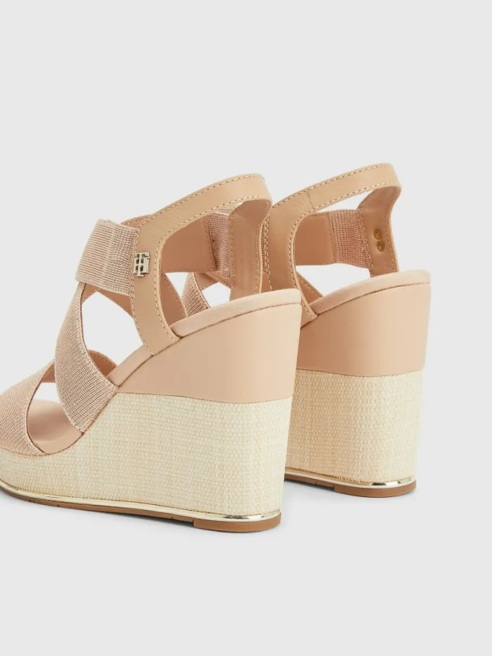 Tommy Hilfiger Essential High Heel Wedges Sandrift Womens Sandals Casaul