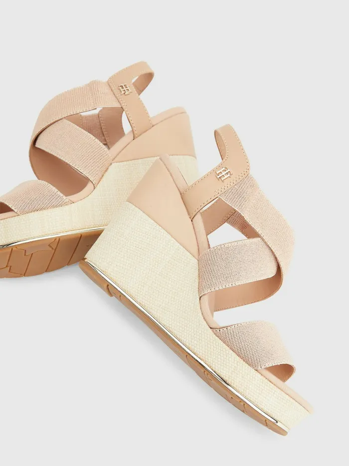 Tommy Hilfiger Essential High Heel Wedges Sandrift Womens Sandals Casaul