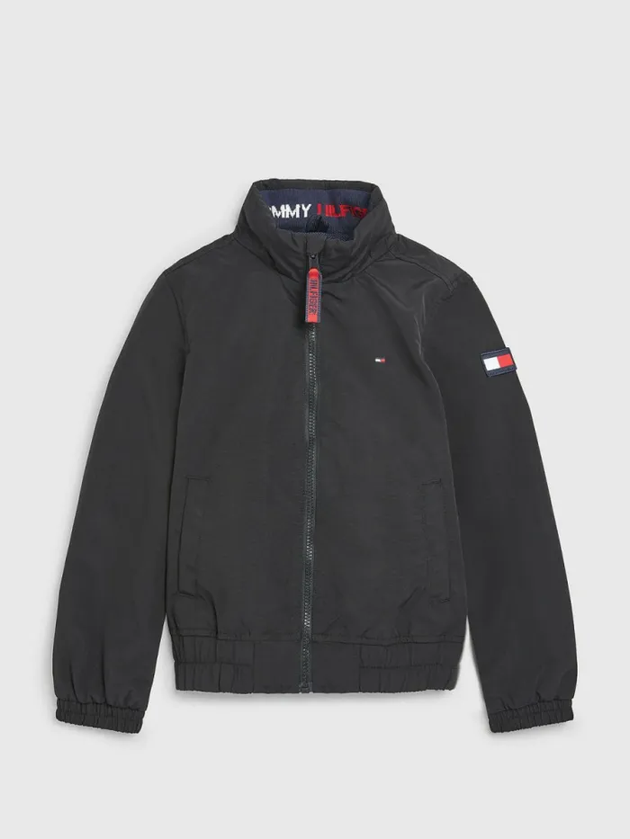 Tommy Hilfiger Essential Hooded Jacket Black Boys Coats and Jackets Casaul