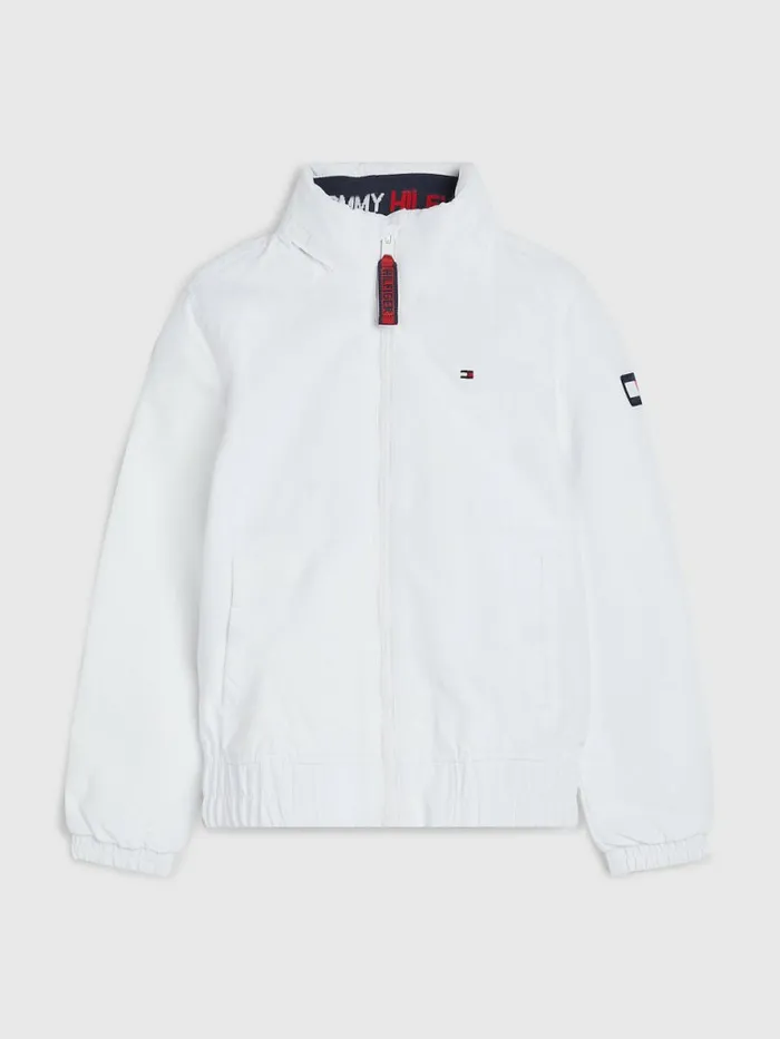 Tommy Hilfiger Essential Hooded Jacket White Boys Coats and Jackets Fashion