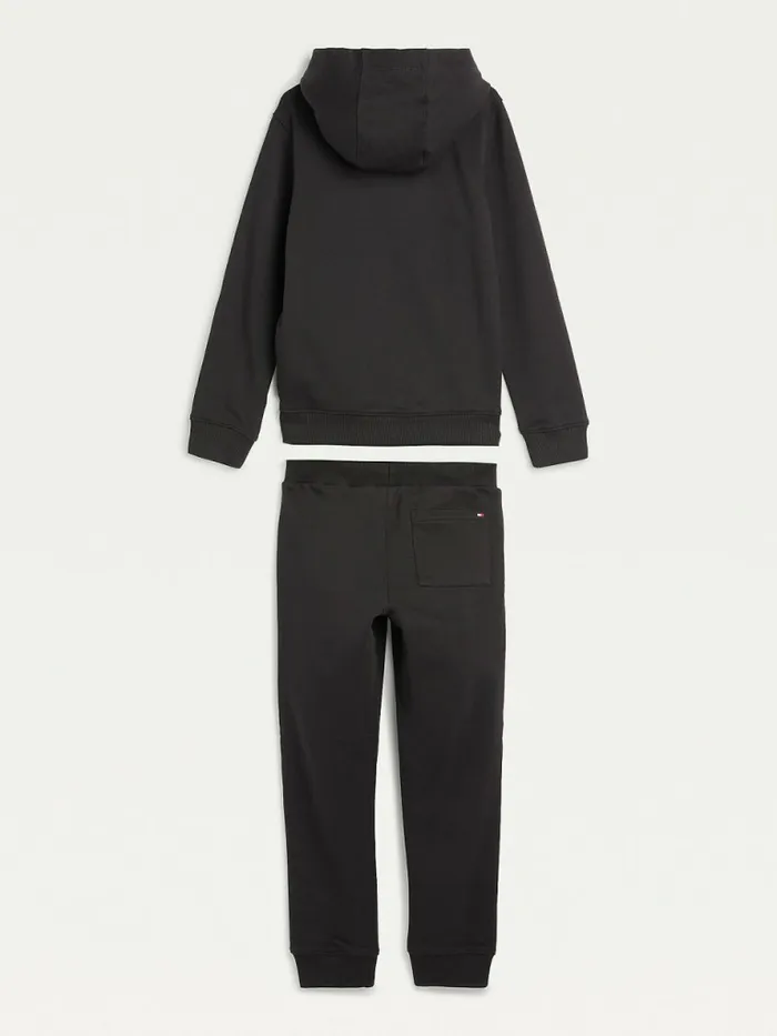 Tommy Hilfiger Essential Hoody And Joggers Set Black Boys Sweatshirts and Hoodies Cheap On Sale