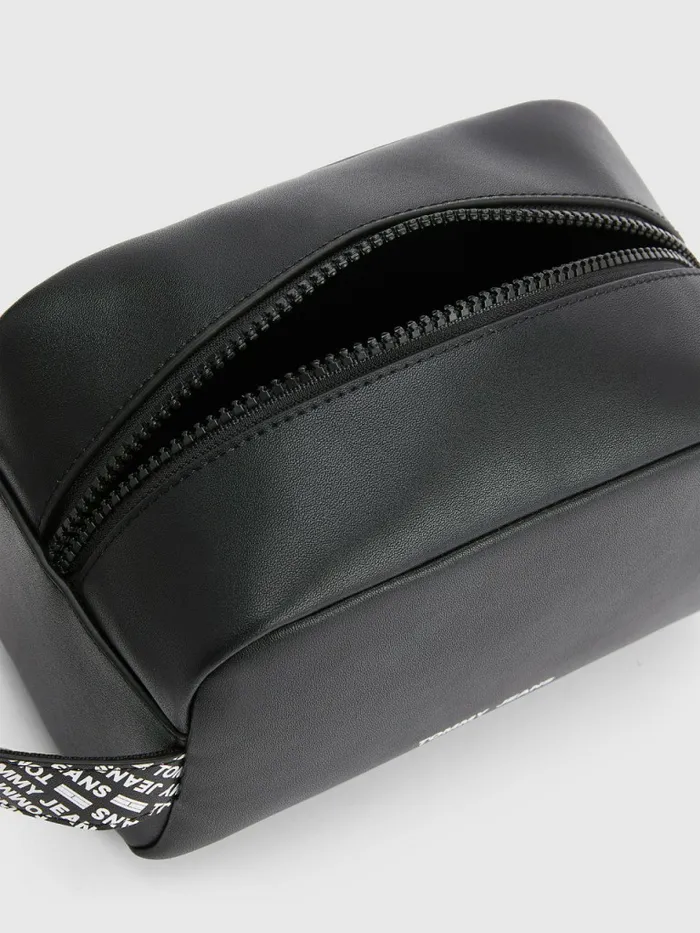 Tommy Hilfiger Essential Leather Washbag Black Mens Bags Gift Ideas