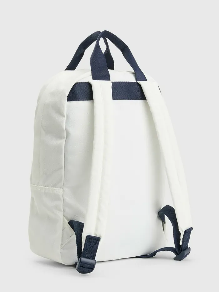 Tommy Hilfiger Essential Logo Backpack Ecru Womens Bags On Sale