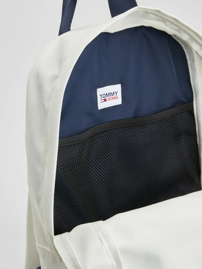 Tommy Hilfiger Essential Logo Backpack Ecru Womens Bags On Sale