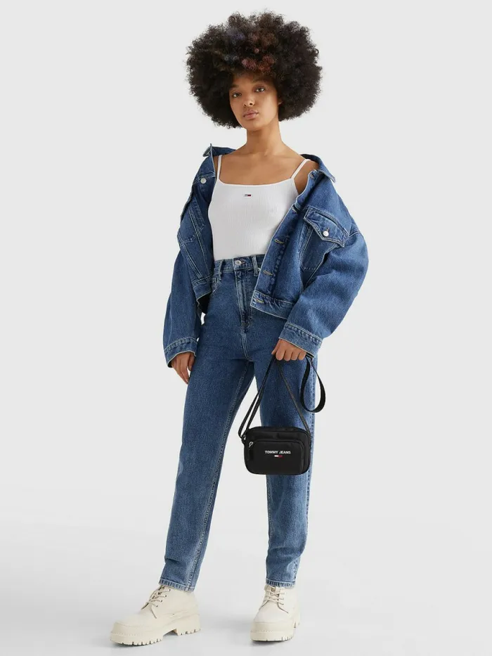 Tommy Hilfiger Essential Logo Crossover Bag Black Womens Bags On Sale