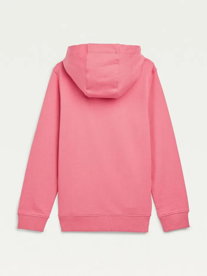 Tommy Hilfiger Essential Logo Hoody Deep Watermelon Girls Sweatshirts and Hoodies Casaul