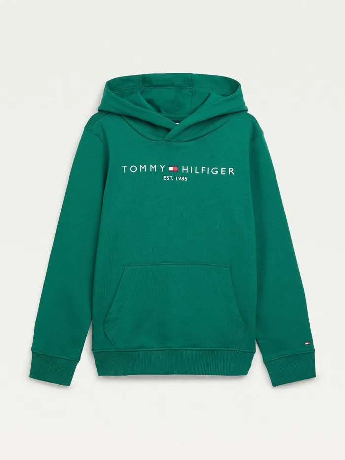 Tommy Hilfiger Essential Logo Hoody Rural Green Girls Sweatshirts and Hoodies Sale Tommy Hilfiger Essential Logo Hoody Rural Green Girls Sweatshirts and Hoodies Sale