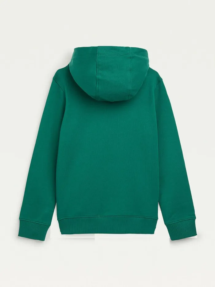 Tommy Hilfiger Essential Logo Hoody Rural Green Girls Sweatshirts and Hoodies Sale
