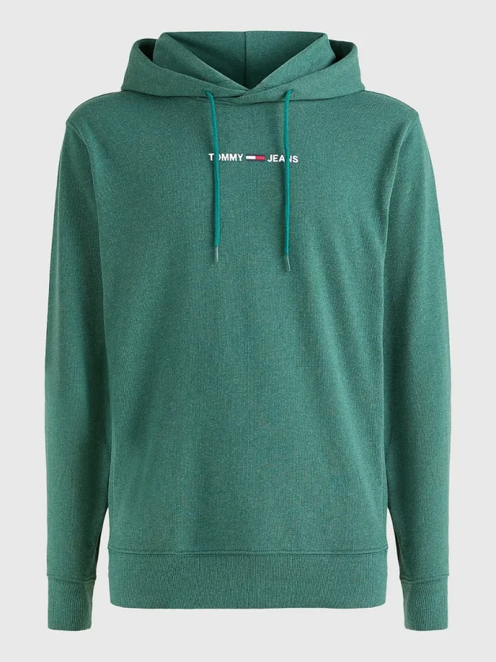 Tommy Hilfiger Essential Logo Hoody Rural Green Mens Sweatshirts and Hoodies Cheap On Sale