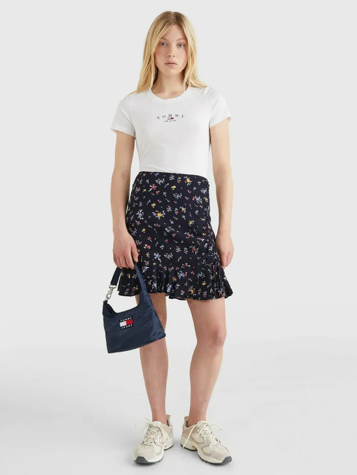 Tommy Hilfiger Essential Logo Skinny Fit TShirt White Womens TShirts Gift Ideas