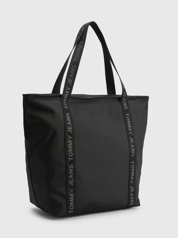 Tommy Hilfiger Essential Logo Tote Black Womens Bags For Sale