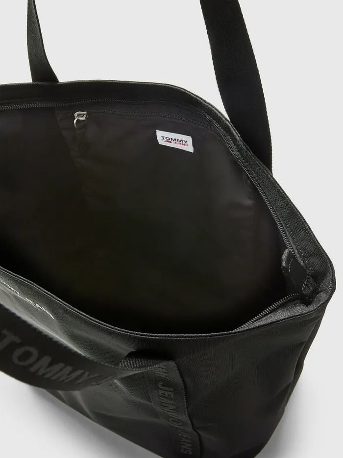 Tommy Hilfiger Essential Logo Tote Black Womens Bags For Sale