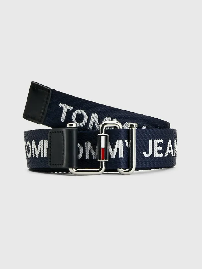 Tommy Hilfiger Essential Logo Webbing Belt Twilight Navy Womens Belts Sale