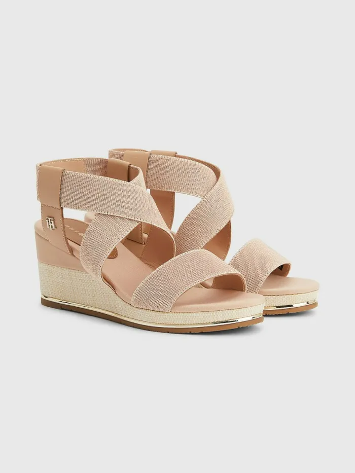 Tommy Hilfiger Essential Low Wedges Sandrift Womens Sandals Popular