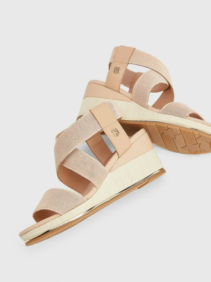 Tommy Hilfiger Essential Low Wedges Sandrift Womens Sandals Popular