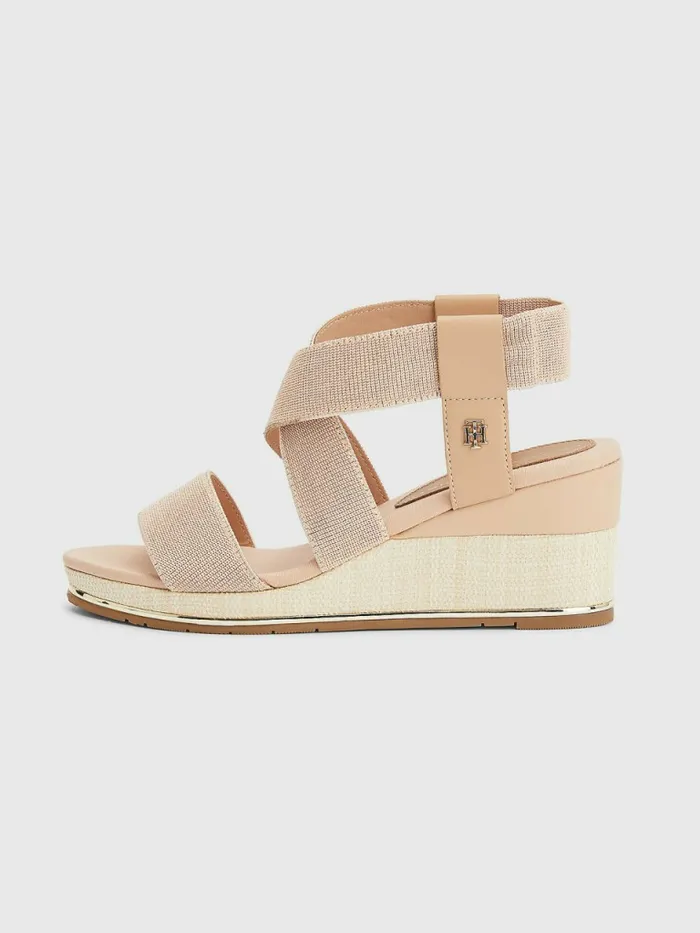 Tommy Hilfiger Essential Low Wedges Sandrift Womens Sandals Popular