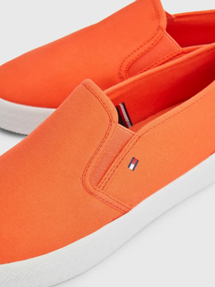 Tommy Hilfiger Essential Nautical SlipOn Trainers Hawaiian Coral Womens Trainers For Sale