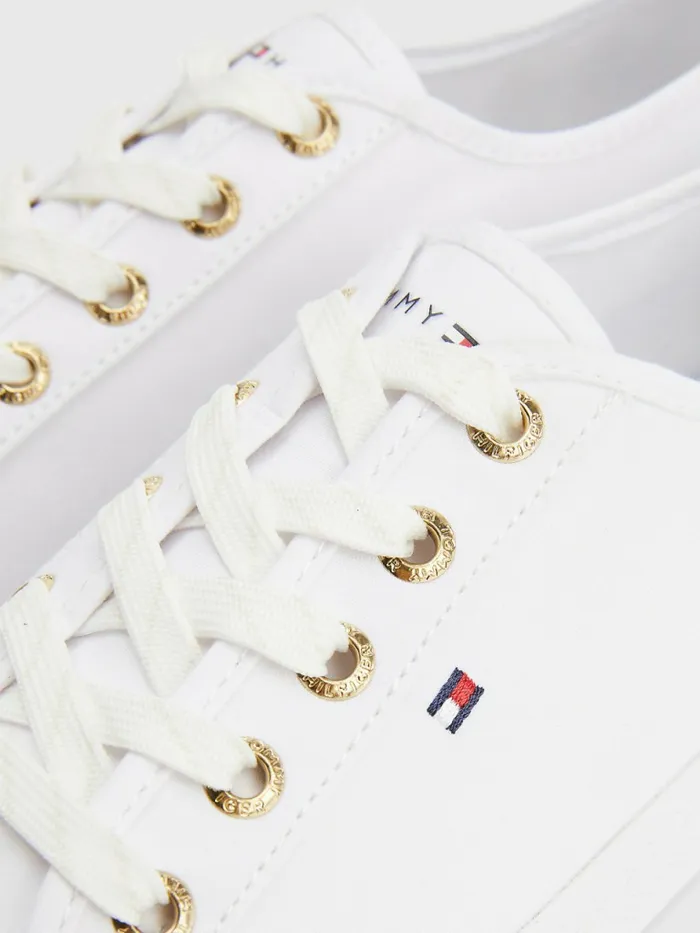 Tommy Hilfiger Essential Nautical Trainers White Womens Trainers Gift 4 You