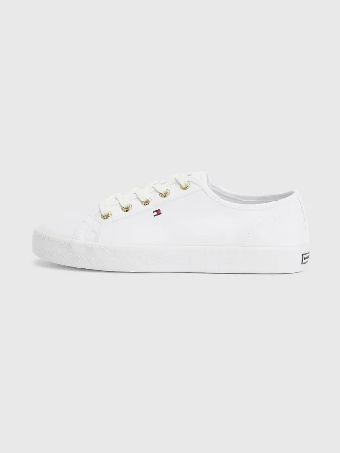 Tommy Hilfiger Essential Nautical Trainers White Womens Trainers Gift 4 You