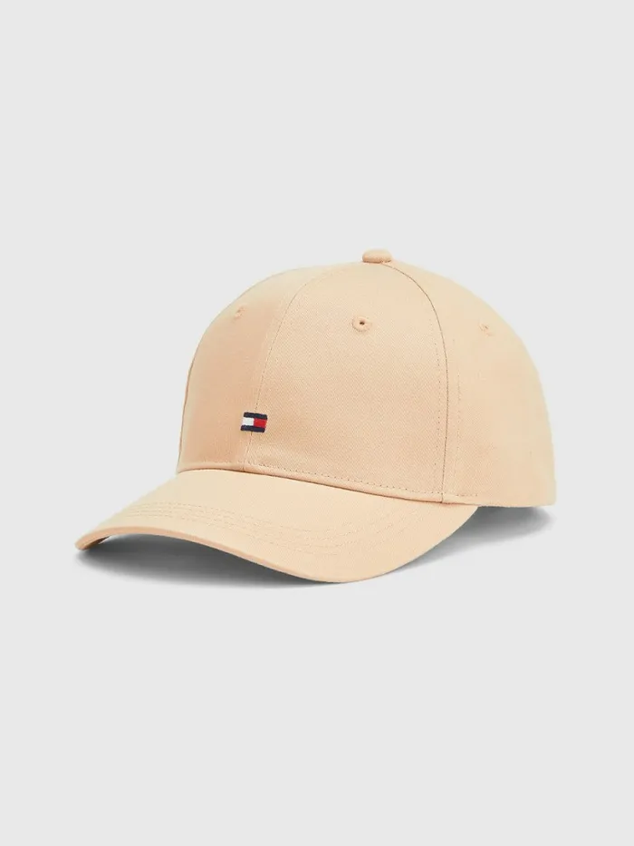Tommy Hilfiger Essential Organic Cotton Flag Cap Sandrift Womens Hats and Scarves Casaul Tommy Hilfiger Essential Organic Cotton Flag Cap Sandrift Womens Hats and Scarves Casaul
