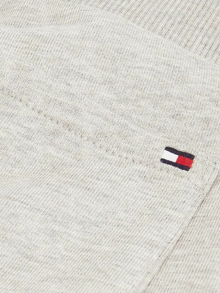 Tommy Hilfiger Essential Organic Cotton Logo Joggers Light Grey Heather Girls Trousers Shorts and Skirts For Sale