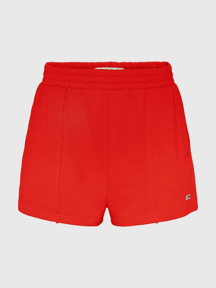 Tommy Hilfiger Essential Organic Cotton Shorts Deep Crimson Womens Shorts Sale
