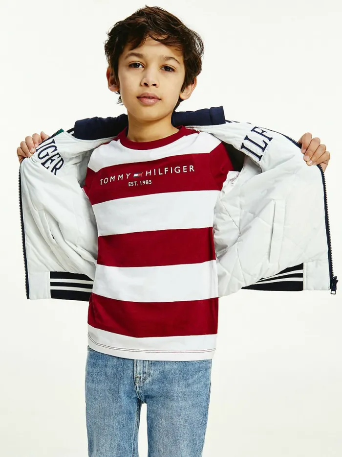 Tommy Hilfiger Essential Organic Cotton Stripe TShirt Red Stripe Boys TShirts and Polos Near Me Tommy Hilfiger Essential Organic Cotton Stripe TShirt Red Stripe Boys TShirts and Polos Near Me
