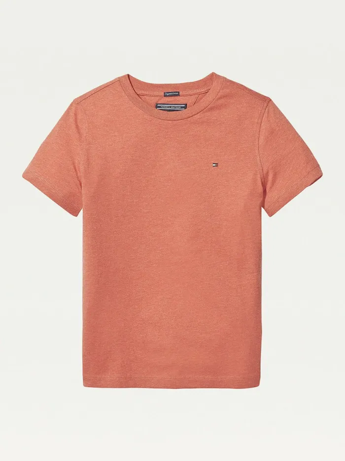 Tommy Hilfiger Essential Organic Cotton TShirt Apple Red Heather Girls Tops and TShirts Gift Ideas Tommy Hilfiger Essential Organic Cotton TShirt Apple Red Heather Girls Tops and TShirts Gift Ideas