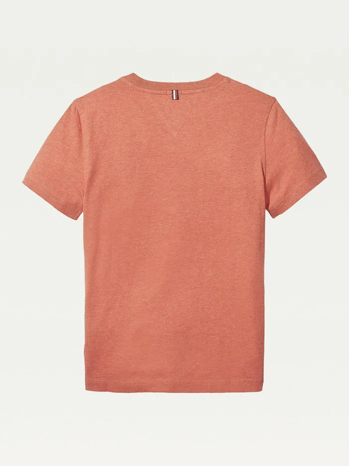 Tommy Hilfiger Essential Organic Cotton TShirt Apple Red Heather Girls Tops and TShirts Gift Ideas