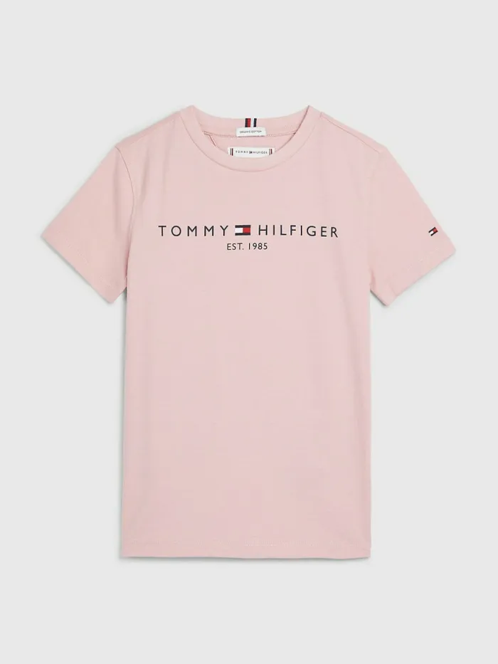Tommy Hilfiger Essential Organic Cotton TShirt Broadway Pink Girls Tops and TShirts Fashion Tommy Hilfiger Essential Organic Cotton TShirt Broadway Pink Girls Tops and TShirts Fashion
