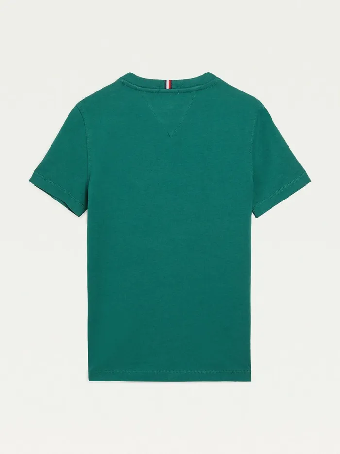 Tommy Hilfiger Essential Organic Cotton TShirt Rural Green Boys TShirts and Polos For Sale