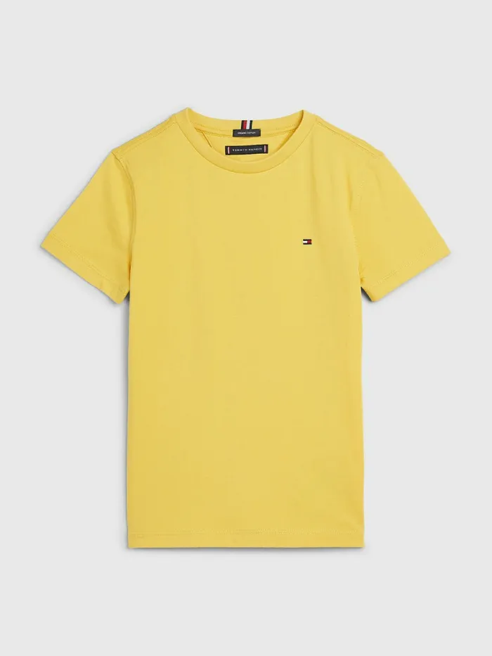 Tommy Hilfiger Essential Organic Cotton TShirt Yielding Yellow Boys TShirts and Polos Gift 4 You Tommy Hilfiger Essential Organic Cotton TShirt Yielding Yellow Boys TShirts and Polos Gift 4 You