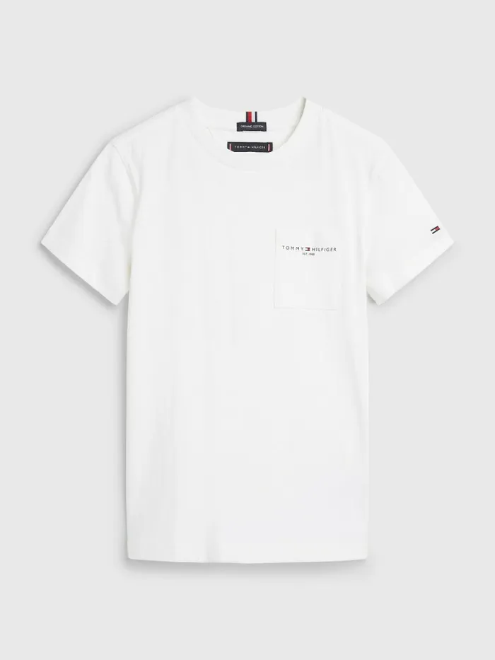 Tommy Hilfiger Essential Pocket TShirt White Boys TShirts and Polos Gift for Friend Tommy Hilfiger Essential Pocket TShirt White Boys TShirts and Polos Gift for Friend