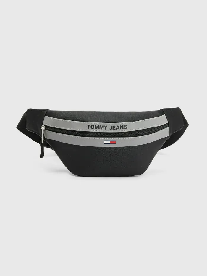 Tommy Hilfiger Essential Reflective Bum Bag Black Mens Bags Gift for Friend