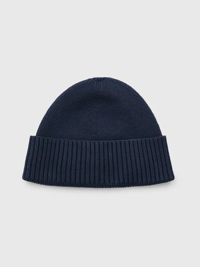 Tommy Hilfiger Essential Rib Knit Short Beanie Tommy Navy Mens Hats and Scarves Near Me