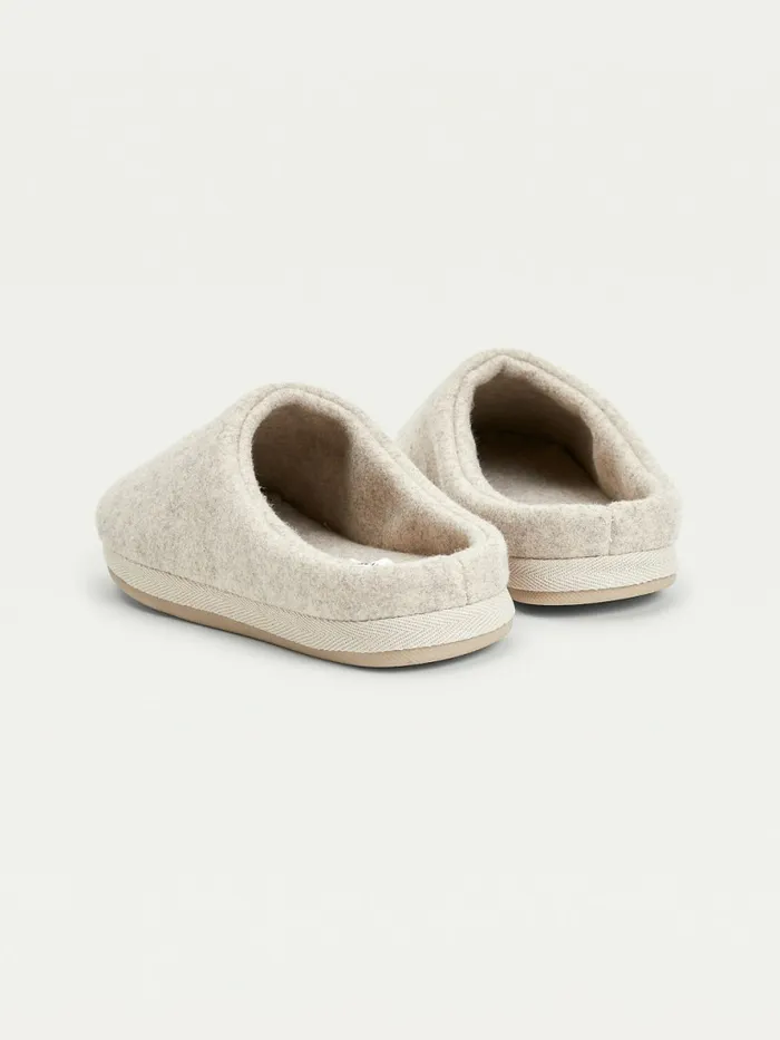 Tommy Hilfiger Essential Signature Home Slipper Beige Heather Womens Flat Shoes On Sale