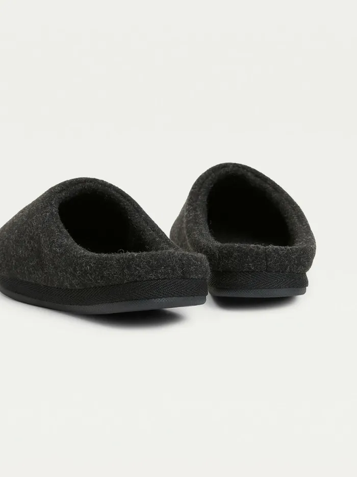 Tommy Hilfiger Essential Signature Home Slipper Black Heather Womens Flat Shoes Gift for Friend
