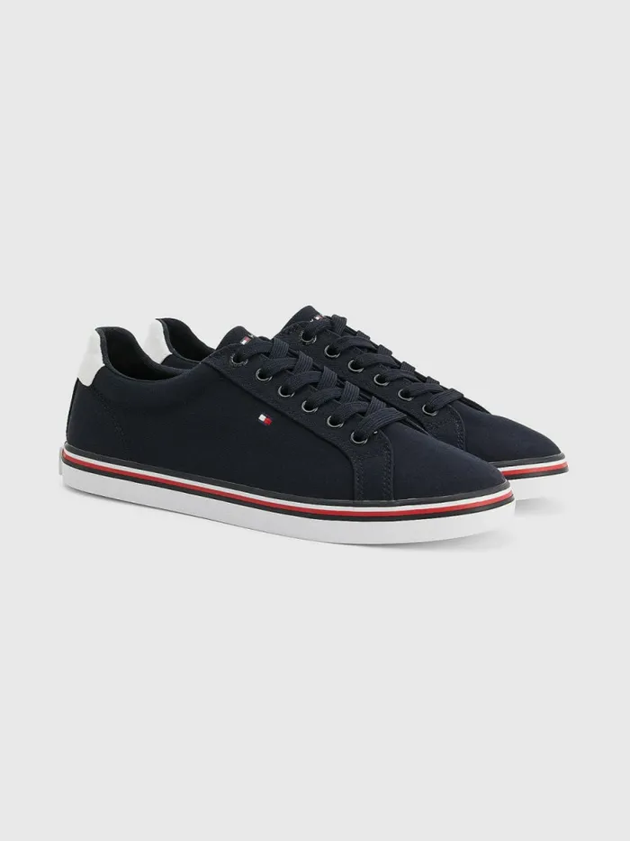 Tommy Hilfiger Essential Signature Vulcanised Trainers Desert Sky Womens Trainers Cheap On Sale Tommy Hilfiger Essential Signature Vulcanised Trainers Desert Sky Womens Trainers Cheap On Sale