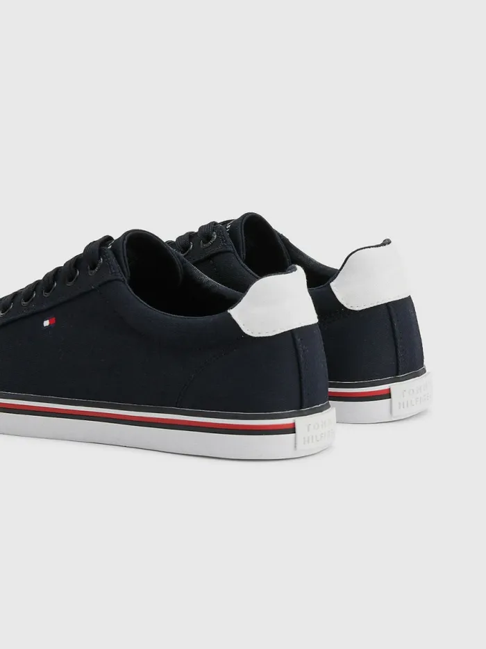 Tommy Hilfiger Essential Signature Vulcanised Trainers Desert Sky Womens Trainers Cheap On Sale